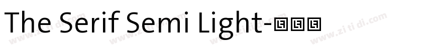 The Serif Semi Light字体转换